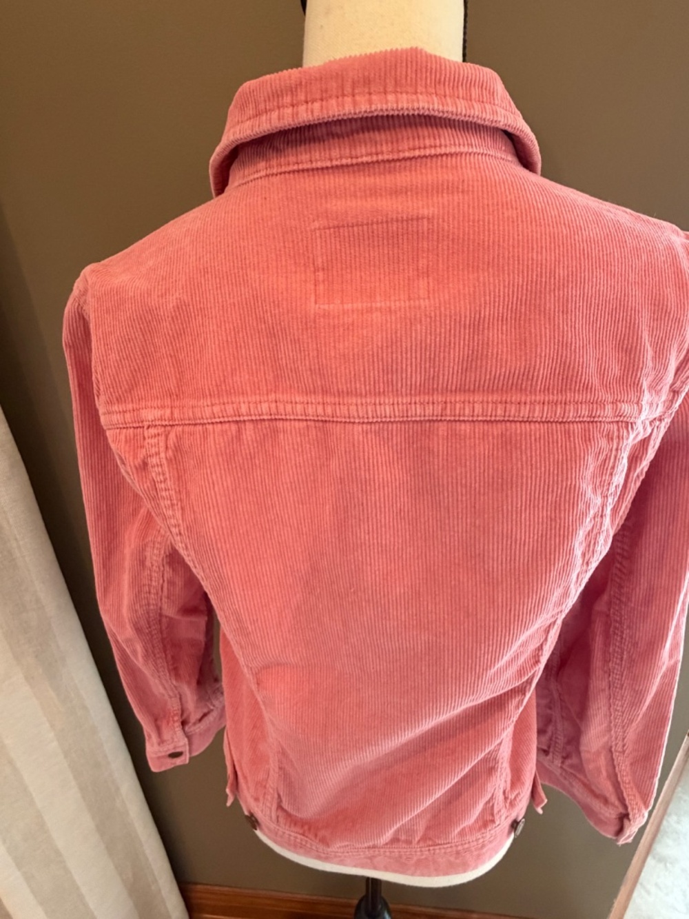 Old Navy Coral Pink Corduroy Jacket, button Front, Size Medium - Picture 9 of 13